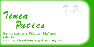 timea putics business card